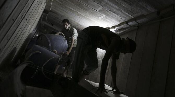 Die Tunnel im Gaza-Streifen führen ibn der Regel nach Ägypten - jetzt wurde auch ein Tunnel nach Israel entdeckt. Foto: Ali A