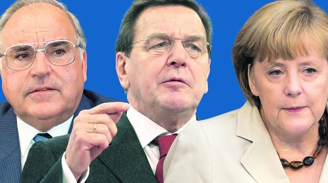 Doppelter Generationswechsel: Auf Bundeskanzler Helmut Kohl (CDU), der seit 1982 regierte, folgt 1998 Gerhard Schröder (SPD), de