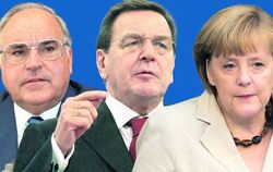 Doppelter Generationswechsel: Auf Bundeskanzler Helmut Kohl (CDU), der seit 1982 regierte, folgt 1998 Gerhard Schröder (SPD), de