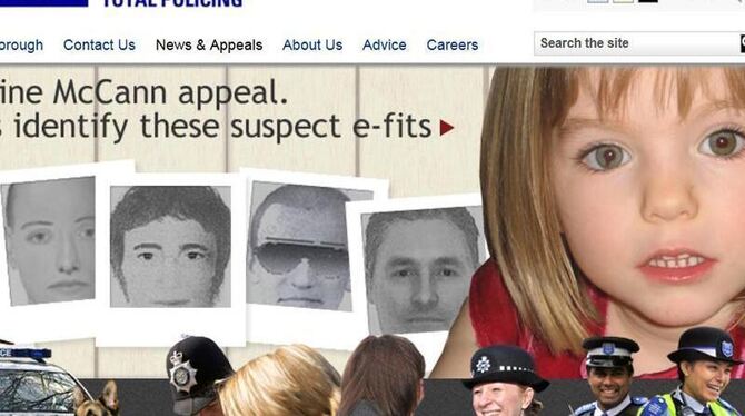 Auf der Homepage der britischen Metropolitan Police sind die neuen Phantombilder zu sehen. Foto: Metropolitan Police