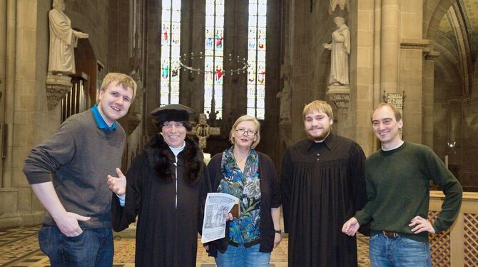 Haben sich allerlei kurzweilige und informative Programmpunkte für den Reformationstag ausgedacht (von links): Achim Großmann, D