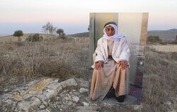 Die Folgen der Vertreibung: Das Foto eines im Libanon verstorbenen palästinensischen Flüchtlings, aufgestellt auf dem Friedhof s
