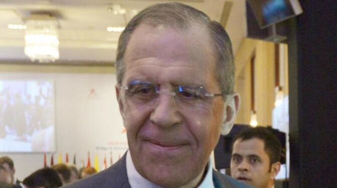 Russlands Außenminister Sergej Lawrow sieht eine Chance für Einigung bei den Iran-Verhandlungen in Genf. Foto: Rainer Jensen/