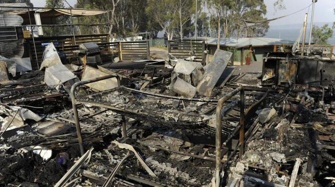 Bei der Gluthitze werden Erinnerungen an die verheerenden Buschbrände rund um Melbourne im vergangenen Januar wach. Foto: Jul