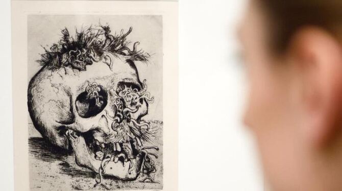 »Schädel« von Otto Dix. Foto: Bernd Weißbrod »Schädel« von Otto Dix. Foto: Bernd Weißbrod