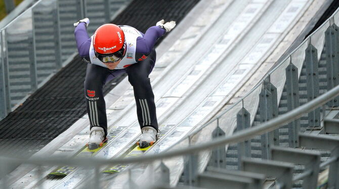 Skispringerin Carina Vogt. FOTO: DPA