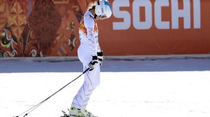 Die Amerikanerin Julia Mancuso hatte nichts mit der Medaillenvergabe zu tun. Foto: John G. Mabanglo Die Amerikanerin Julia Mancuso hatte nichts mit der Medaillenvergabe zu tun. Foto: John G. Mabanglo