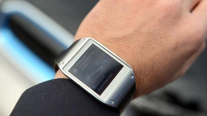 Die erste Gear Smart Watch stellte Samsung Anfang Januar vergangenen Jahres in Las Vegas auf der Elektronik-Messe CES vor. Fo