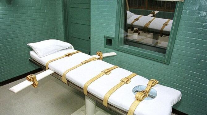 Hinrichtungsraum in einem Gefängnis im US-Bundesstaat Texas. Foto: Paul Buck/Archiv