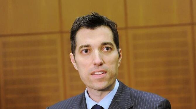 Ex-Börsenguru Markus Frick vor der Urteilsverkündung im Landgericht Frankfurt. Foto: Andreas Arnold