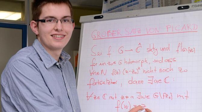 Kann auch jenseits der Mathematik gut mit Variablen und Unbekannten umgehen: Bundespreisträger Matthis Lehmkühler.  FOTO: PACHER
