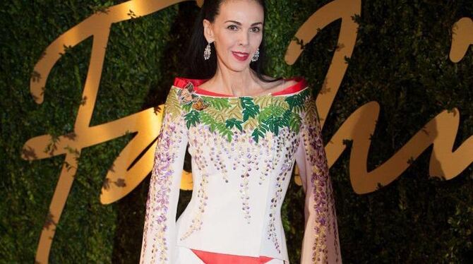 Model L'Wren Scott bei den British Fashion Awards 2013 in London. Foto: Daniel Deme Model L'Wren Scott bei den British Fashion Awards 2013 in London. Foto: Daniel Deme