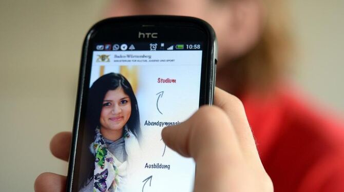 Die »Bildungsnavigator«-App im Einsatz.