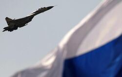 Russische Suchoi SU-35. Russland plant mehrer Kampfjets auf die Schwarzmeerhalbinsel Krim zu verlegen. Foto: Maxim Shipenkov