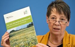 Bundesumweltministerin Barbara Hendricks stellt die «Generalinventur» zur deutschen Natur vor. Foto: Bernd von Jutrczenka