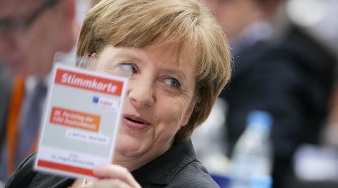 Auf Angela Merkel lag die Hauptlast und die Hoffnung der Christdemokraten bei der Europawahl. Foto: Michael Kappeler