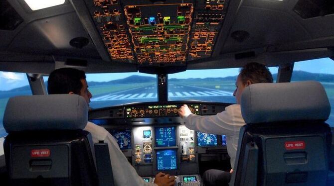 Flugsimulator der Jet Airways in Mumbai. Foto: str