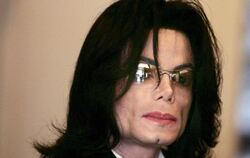 Popstar Michael Jackson 2005 in Santa Maria (USA). Foto: Hector Mata