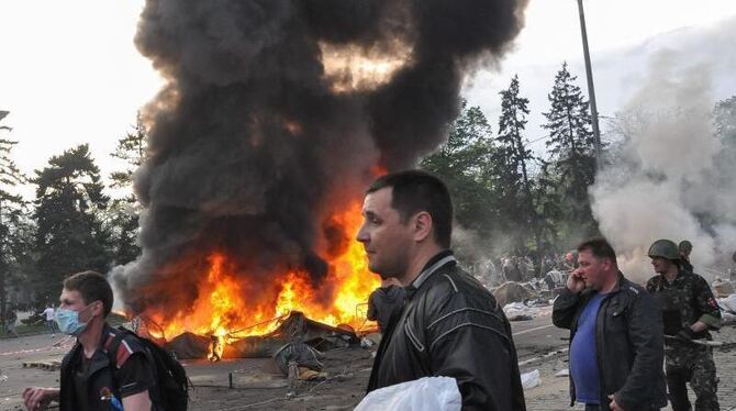 Bei schweren Krawallen in Odessa sind dutzende Menschen ums Leben gekommen. Foto: Sergey Gumenyuk