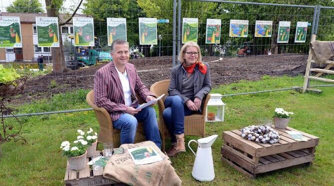 Die kreativen Köpfe hinter der »Garden Life«: Stephan Allgöwer und Andrea Burk holen diesmal 190 Aussteller in die Pomo.   GEA-F