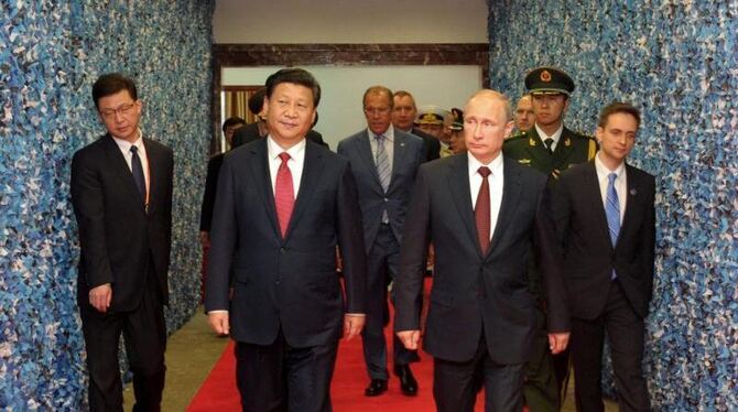 Nach jahrelangem Ringen haben sich Putin und Xi auf einen Gasvertrag geeinigt. Foto: Alexey Druginyn/Ria Novosti/Krem