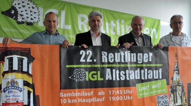 Rühren kräftig die Werbetrommel fürs sportive Event (von links): Horst Jägel, Michael Röder, Rolf Jetter und Karlheinz Reutter.