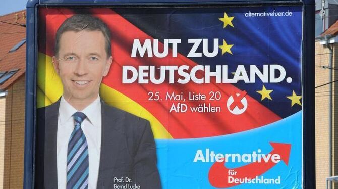 Im Wahlkampf sendete die AfD ein klares Zeichen: Deutschland ist der Partei wichtig, erst dann kommt Europa Foto: Stefan Saue