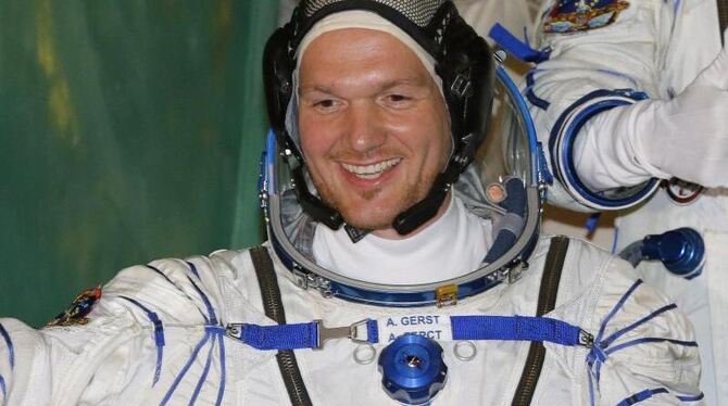 Alexander Gerst kurz vor dem Start zur ISS. Foto: Dmitry Lovetsky