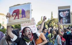 Mit dem republikanischen Elefanten erinnert die Demokratiebewegung an die international kritisierte Safari des Königs, bei de