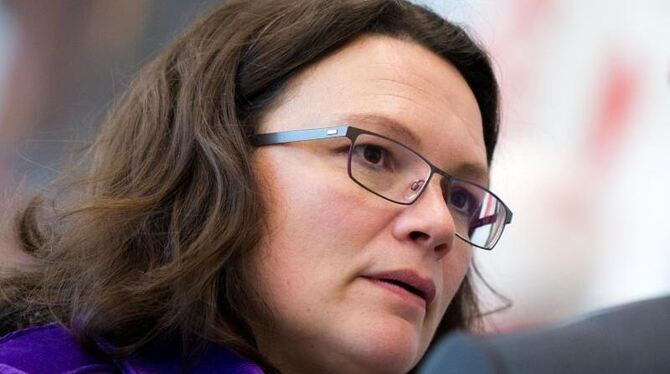 Arbeitsministerin Nahles ist im Mindestlohn-Streit nicht zum Einlenken bereit. Foto: Julia Müller/Archiv
