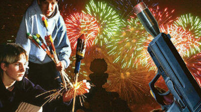 Silvesterraketen sind erlaubt, das Abschießen von Leuchtkugeln mit Schreckschuss- und Gaspistolen dagegen ist praktisch verboten