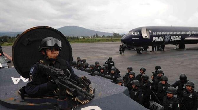 Staatspolizisten kommen in Michoacan an, um die organisierte Kriminalität zu bekämpfen (Archivfoto).Foto: Ssp