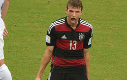 Thomas Müller jubelt über seinen Treffer zum 1:0 gegen die USA. FOTO: DPA