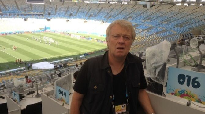 Unser Sportchef Christoph Fischer im Maracana- Stadion. Foto: pr