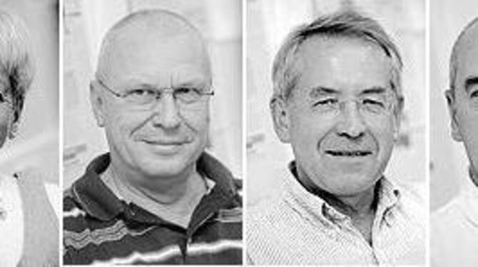 Die Experten: Dr. Regine Siegel, Dr. Lutz Binder, Dr. Roland May, Dr. Rudolph Rossier. GEA-FOTOS