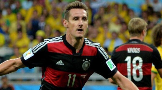 Miroslav Klose ist nun bester WM-Torschütze der Geschichte. Foto: Peter Powell