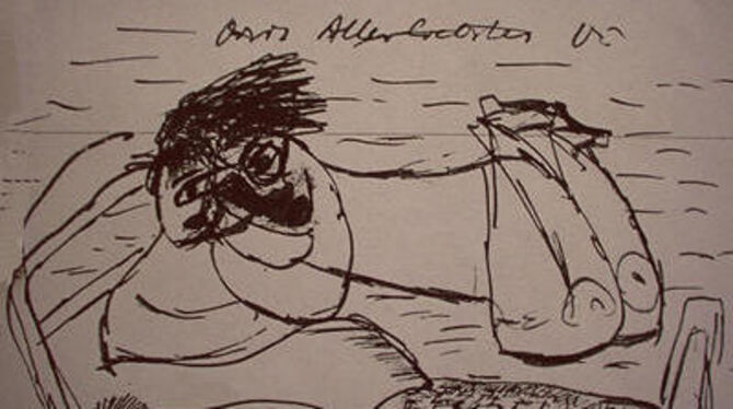 Lena und HAP als Paar: Aufschlußreiche Zeichnung von Grieshaber aus dem Krieg-Nachlass.