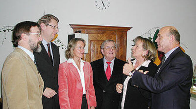 Diskutierten im Kloster Mariaberg über die Zukunft der Behindertenhilfe (von links): Ernst Rabenstein, Christoph Mohr, Andrea Le