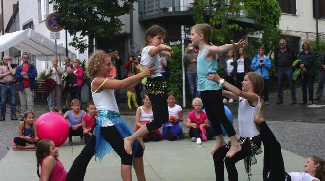 Die »Wolpertinger« bewirteten nicht nur, sie zeigten auch Turnvorführungen.