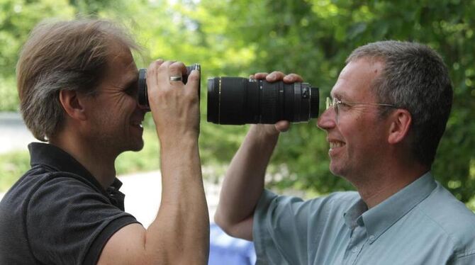 Auf Augenhöhe: Thorsten Heil (links), der Vorsitzende des Stadtjugendrings Bad Urach, blickt nicht nur auf den Uracher Kulturref
