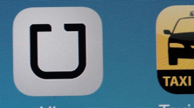 Das Symbol der App des umstrittenen Mitfahrdienstes Uber.