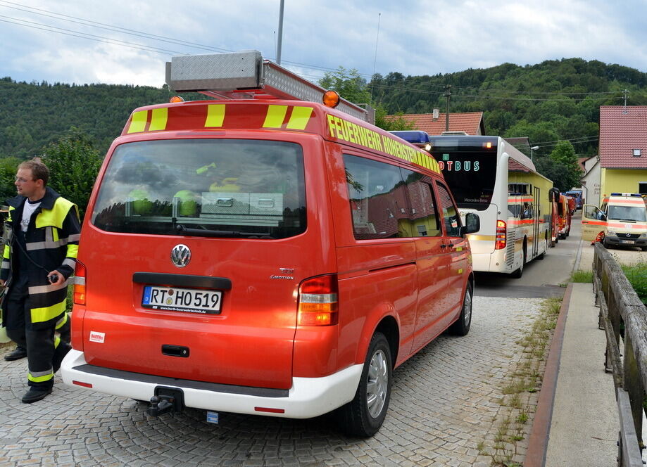 Evakuierung Bundeslager der Pfadfinder auf dem Schachen 2014