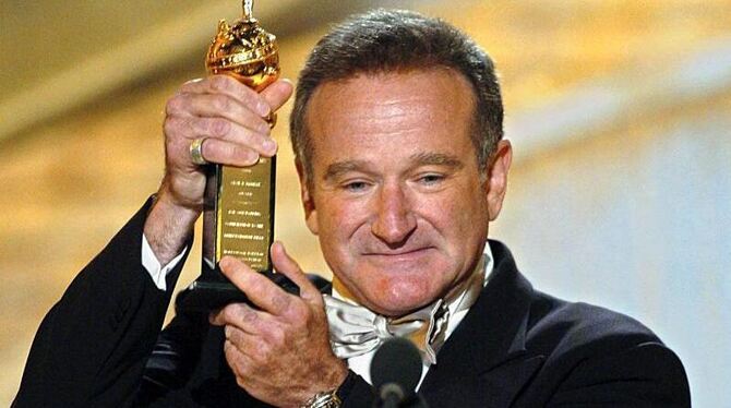 Robin Williams mit einem Golden Globe. Foto: Long