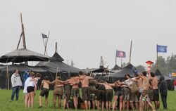 Ein Sommer in Schwäbisch Sibirien: Mehr Pech mit dem Wetter hätten die Pfadinder gar nicht haben können. Die Wiese auf dem Zeltp