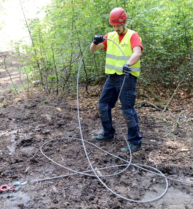 Aufbau Windmessmast auf dem Hochfleck