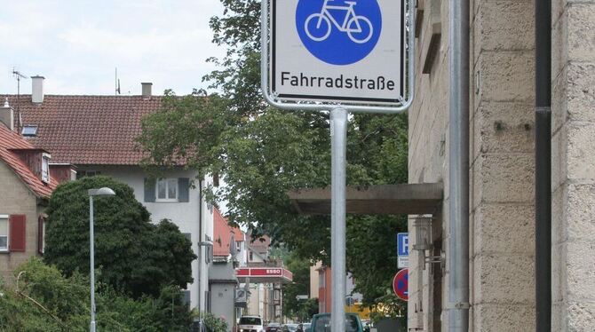 Eine Fahrradstraße in Tübingen. GEA-FOTO: IWA