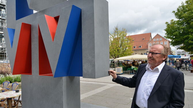 Beispiel für eine Großplastik im öffentlichen Raum und das letzte Kunstwerk dieser Art, das die Stadt angekauft hat: das Stadtze Beispiel für eine Großplastik im öffentlichen Raum und das letzte Kunstwerk dieser Art, das die Stadt angekauft hat: das Stadtze