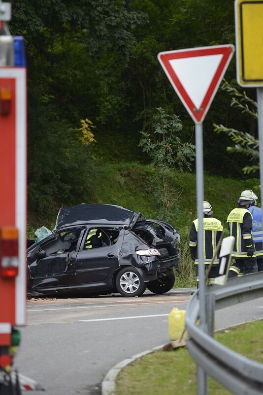 Horror-Unfall auf der B313 bei Trochtelfingen
