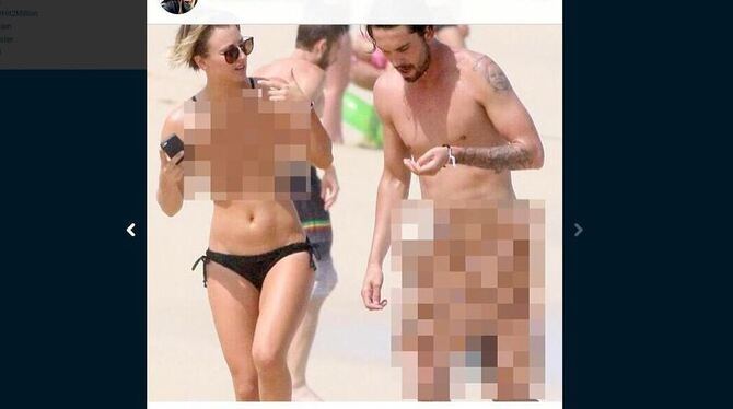 Kaley Cuoco und Ehemann Ryan Sweeting. SCREENSHOT VON TWITTER Kaley Cuoco und Ehemann Ryan Sweeting. SCREENSHOT VON TWITTER