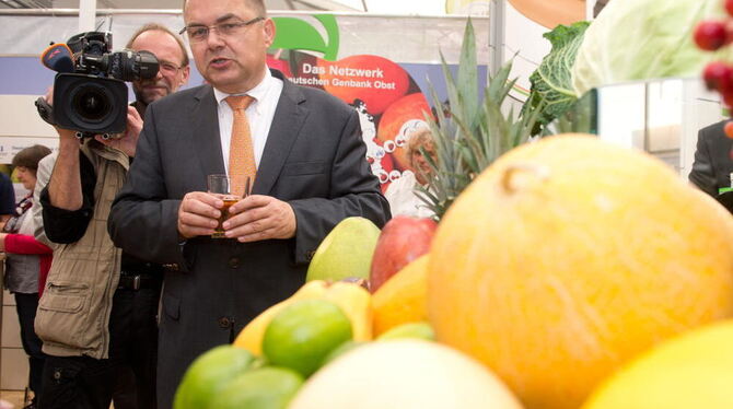 Der Bundesminister für Ernährung und Landwirtschaft, Christian Schmidt (CSU) auf dem Landwirtschaftlichen Hauptfest in Stuttgart